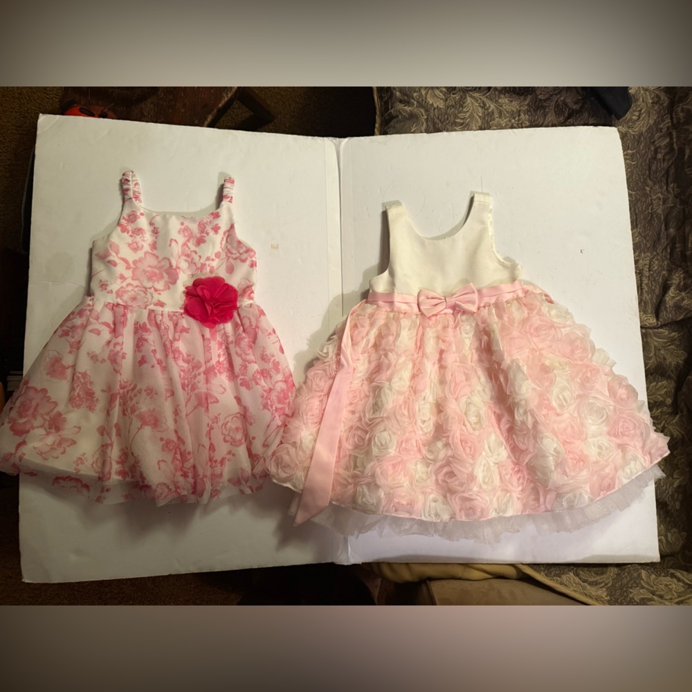 American Princess Satin Dress with Pink Accents